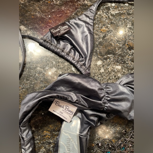 Sold on posh USA xxx beach bunny bikini Fly me to the moon XS top,S bottoms NWOT - Picture 9 of 10